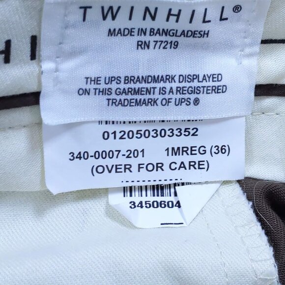 TWINHILL Men's 36 Brown Flat Front Uniform Shorts UPS Workwear NWT Driver Work - Picture 7 of 11